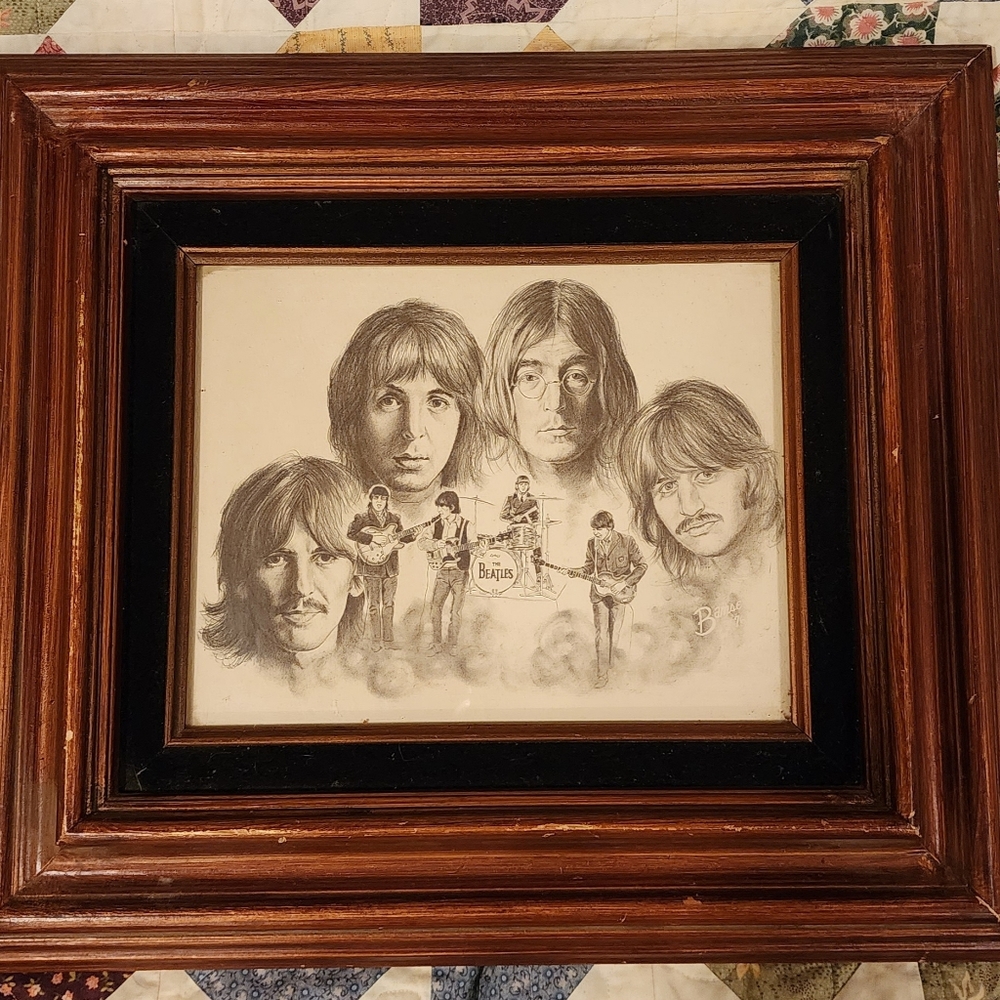 Bamse The Beatles Sketch 1978 Signed